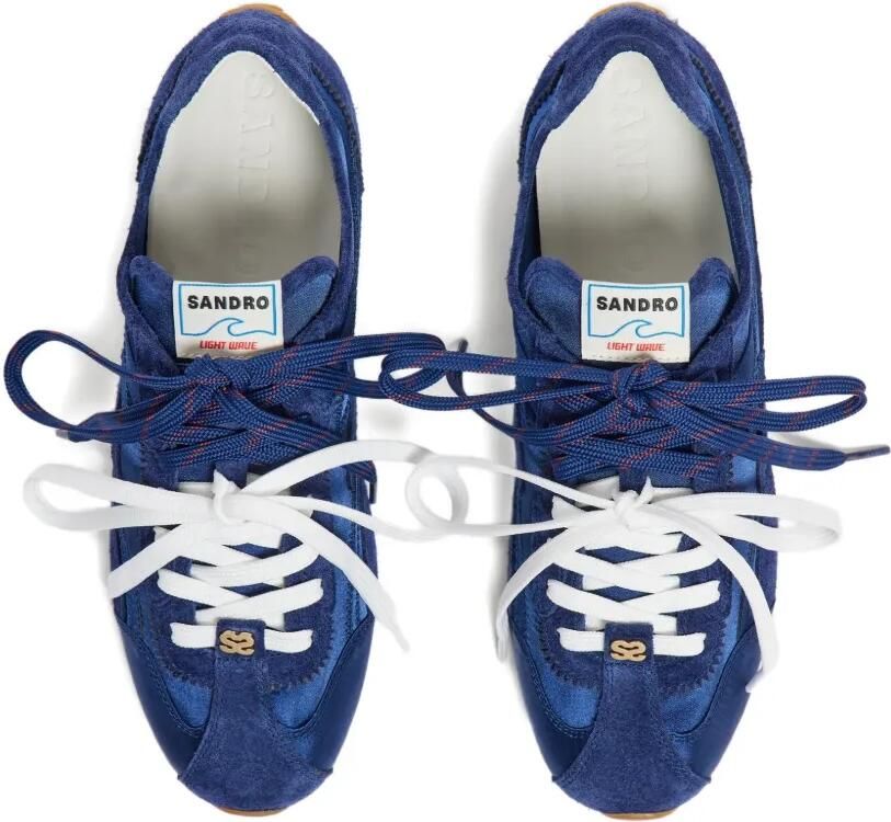 SANDRO Sneakers van gemengd materiaal Blauw - Foto 4