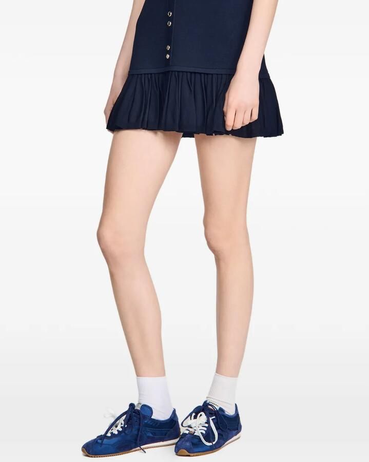 SANDRO Sneakers van gemengd materiaal Blauw - Foto 2