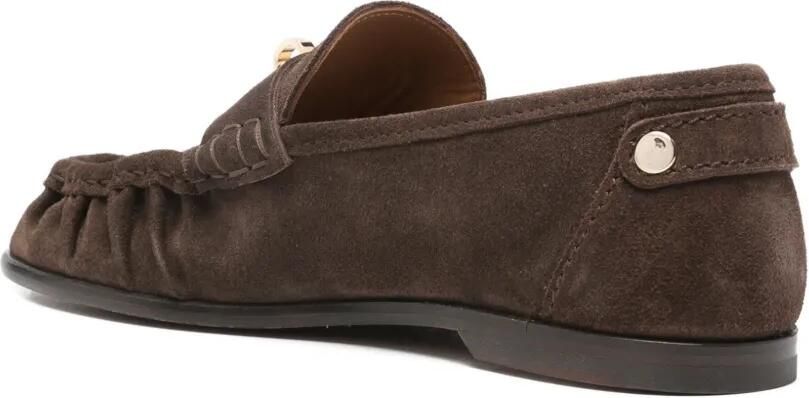 SANDRO Suède loafers met gesp Bruin - Foto 2