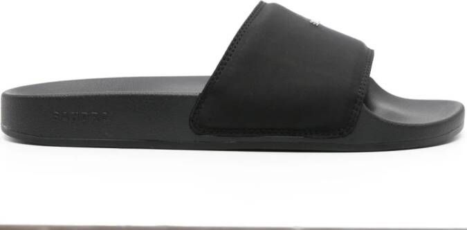 SANDRO Slippers met logoplakkaat Zwart