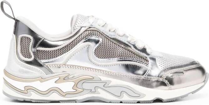 SANDRO Sneakers met vlam detail Zilver