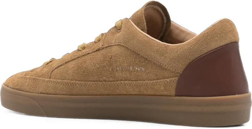 SANTHA contrast-panelled embroidered sneakers Beige - Foto 3