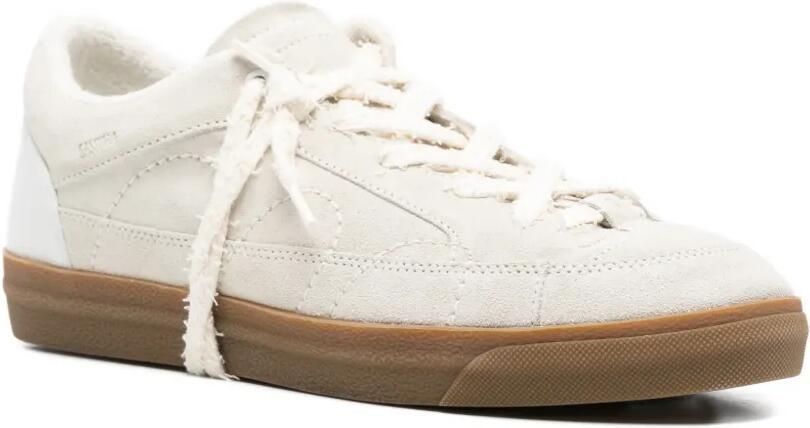 SANTHA Love Cut sneakers met vlakken Beige - Foto 2