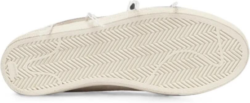 SANTHA Love Cut suède sneakers met contrasterende stiksels Beige - Foto 5
