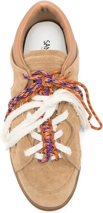 SANTHA Love Park gewatteerde low-top sneakers Beige - Foto 3
