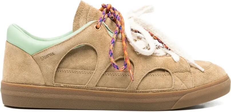 SANTHA Love Park gewatteerde sneakers met uitgesneden details Beige