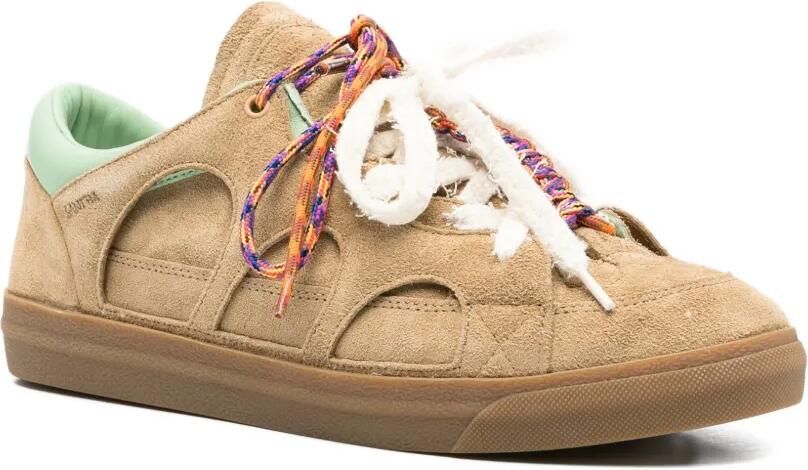 SANTHA Love Park gewatteerde sneakers met uitgesneden details Beige - Foto 3