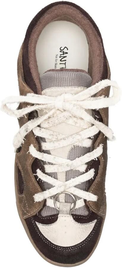 SANTHA Love Park sneakers met vlakken en uitgesneden details Bruin - Foto 4