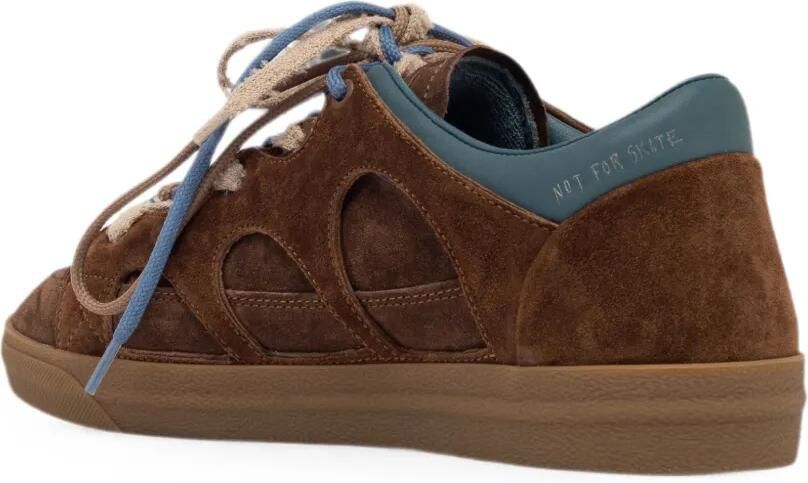 SANTHA Love Park suède sneakers met uitgesneden details Bruin - Foto 4