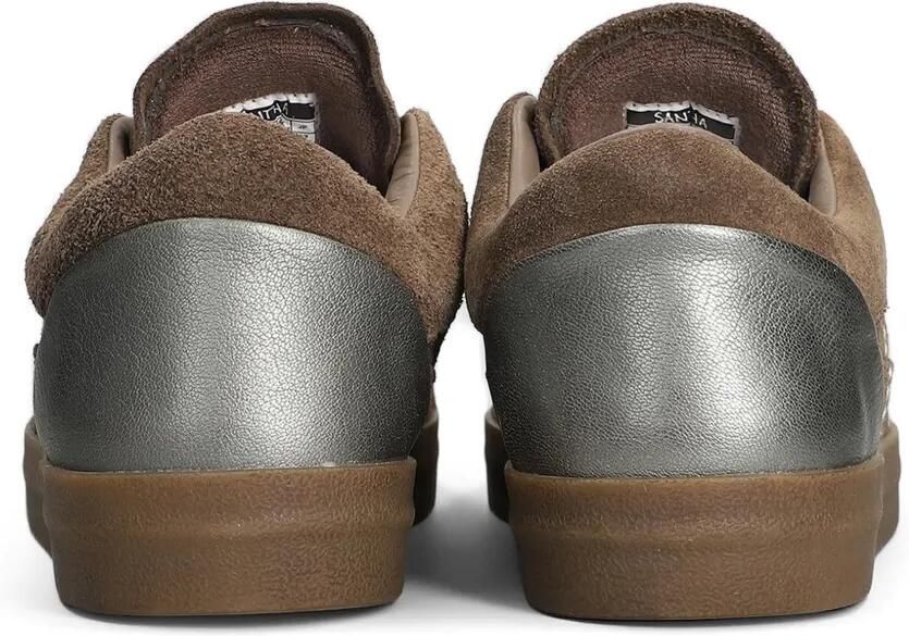 SANTHA Low-top sneakers met contrasterende stiksels Bruin - Foto 3
