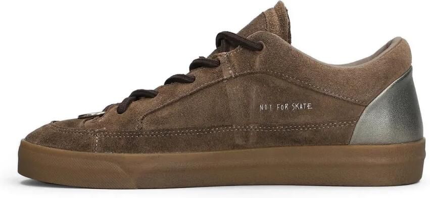 SANTHA Low-top sneakers met contrasterende stiksels Bruin - Foto 4