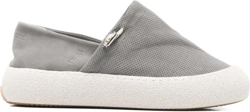 SANTHA Slip-on sneakers met geperforeerde details Grijs