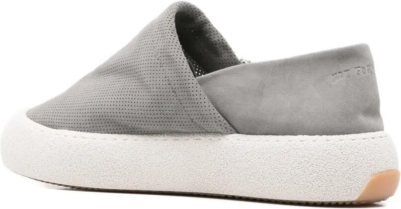 SANTHA Slip-on sneakers met geperforeerde details Grijs - Foto 3
