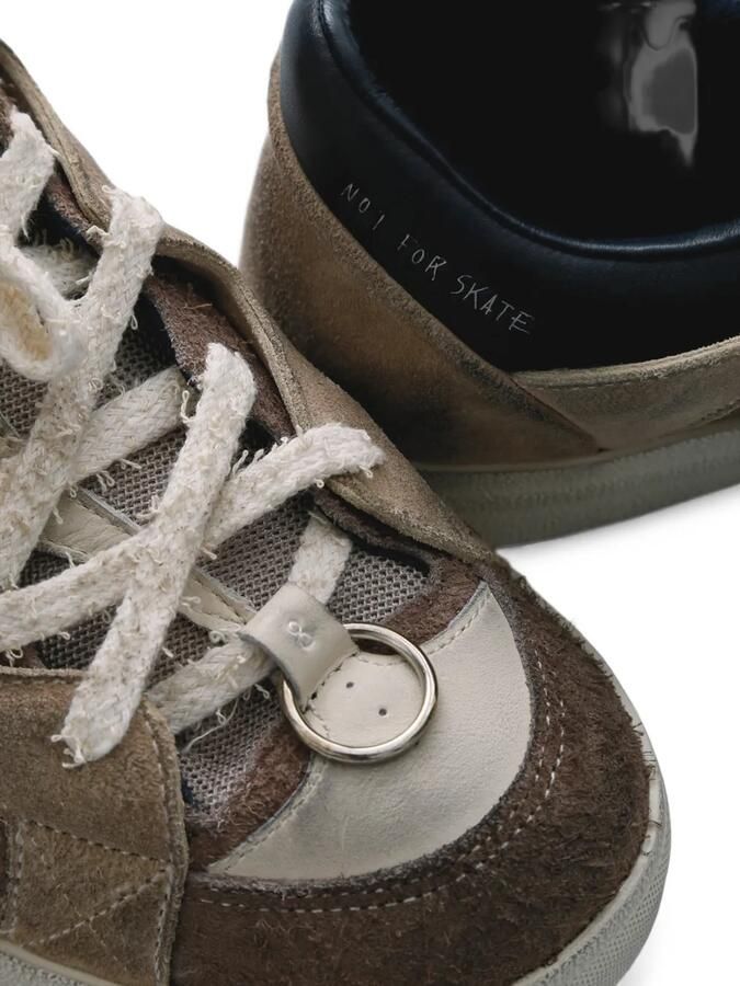 SANTHA Sneakers met mesh vlakken Bruin - Foto 2