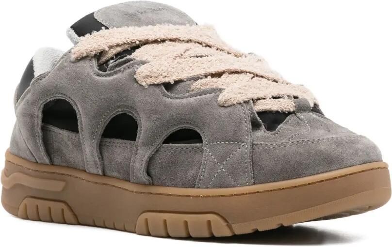 SANTHA Sneakers met uitgesneden details Grijs - Foto 3