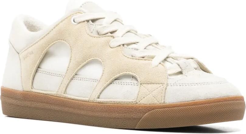 SANTHA Sneakers met uitgesneden details Wit - Foto 3