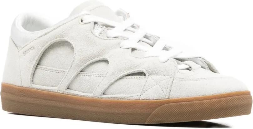 SANTHA Sneakers met vlakken en uitgesneden detail Grijs - Foto 3