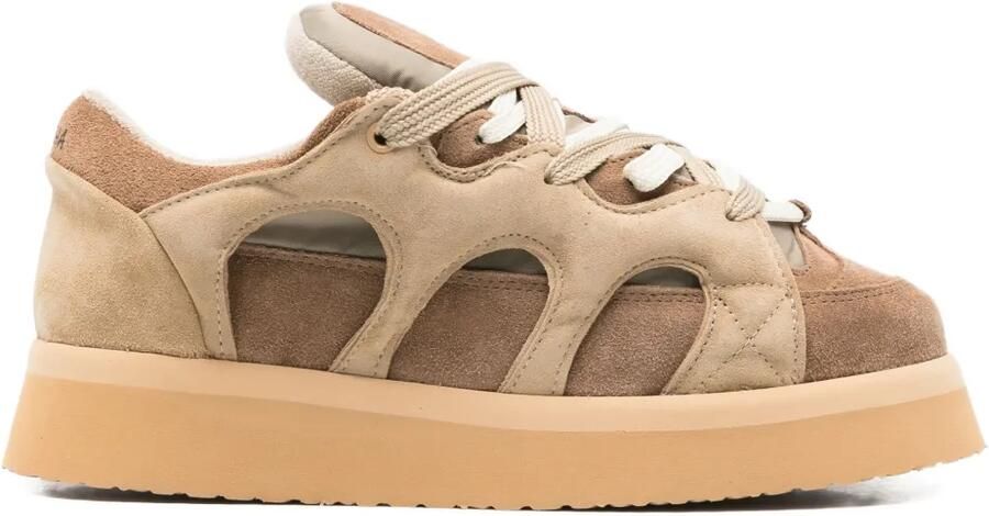 SANTHA Uitgesneden sneakers Beige