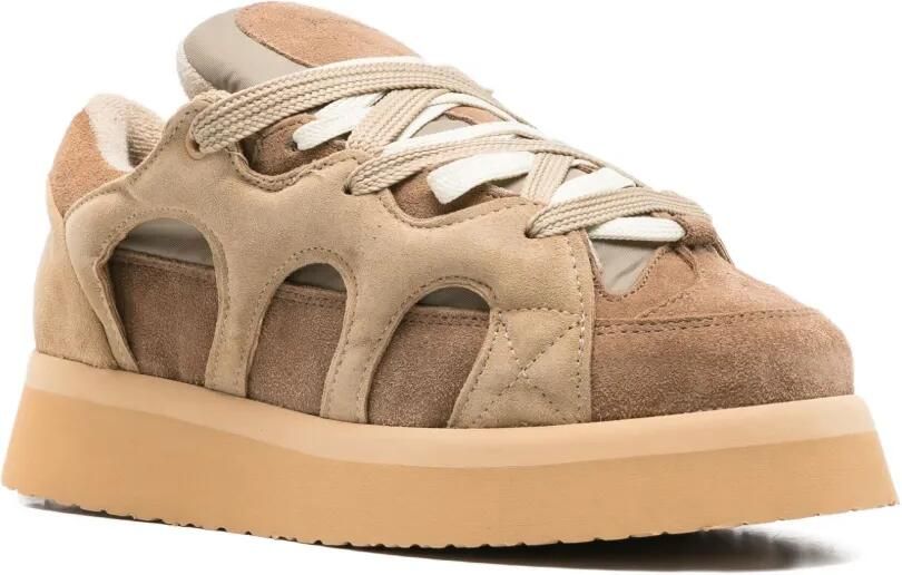 SANTHA Uitgesneden sneakers Beige - Foto 3