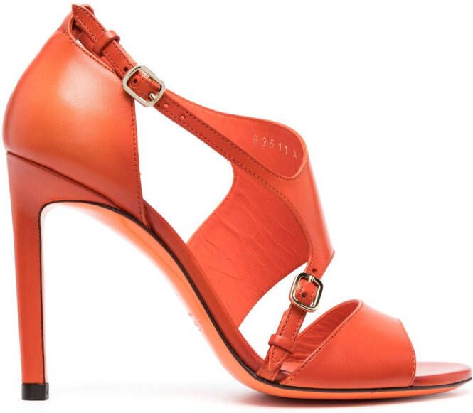 Santoni Leren sandalen Oranje