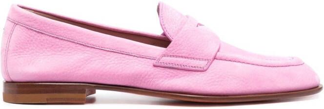 Santoni Penny loafers Roze