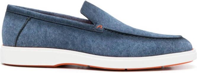 Santoni Loafers met ronde neus Blauw