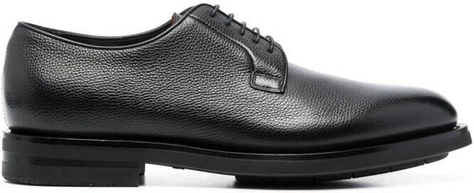 Santoni Derby schoenen met ronde neus Zwart