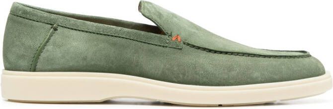 Santoni Loafers met ronde neus Groen