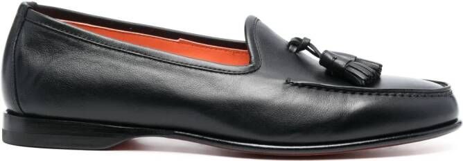 Santoni Andrea loafers met kwastje Zwart