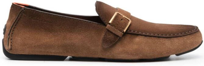 Santoni Loafers met gesp Bruin