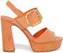 Santoni Suède sandalen met gesp Oranje - Thumbnail 1