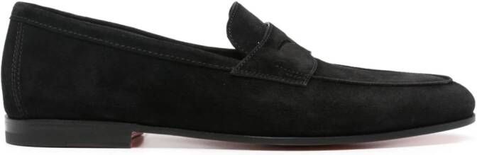 Santoni Carlo suède loafers Zwart