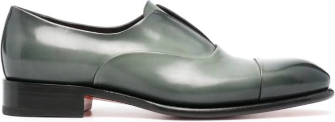 Santoni Carter leren bootschoenen Groen