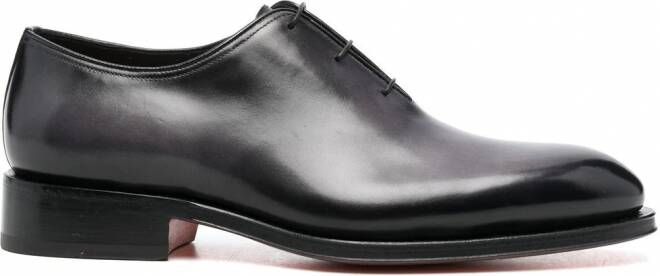 Santoni Deponent leren Oxford schoenen Blauw