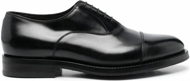 Santoni Derby schoenen met ronde neus Zwart