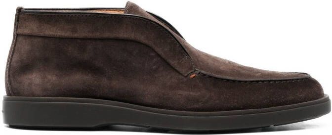 Santoni Suède desert boots Bruin