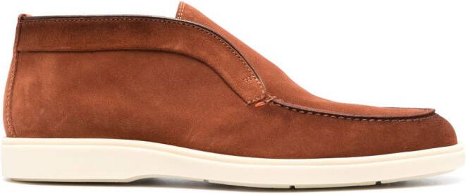 Santoni Suède desert boots Bruin