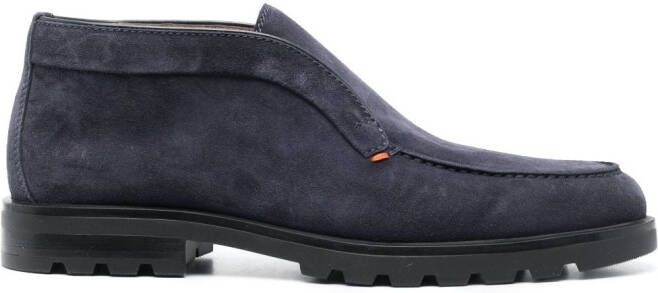 Santoni Detroit Rock suède laarzen Blauw