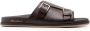 Santoni Doctor-Gort50 leren slippers Bruin - Thumbnail 1