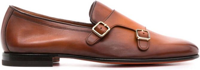 Santoni Dolorous gespschoenen Bruin