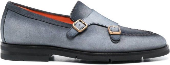 Santoni Dong gespschoenen met kleurverloop Blauw