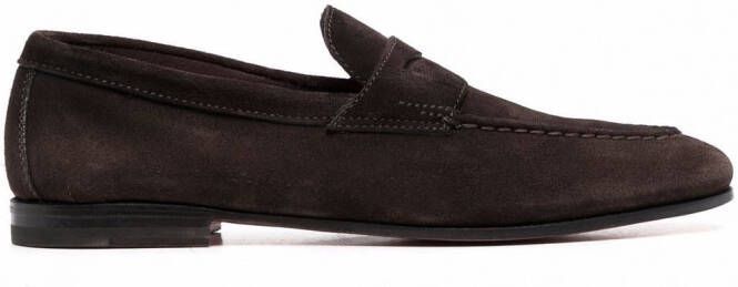 Santoni Door suède loafers Bruin