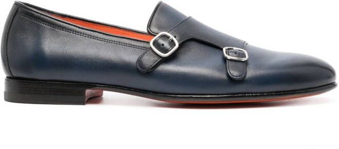 Santoni Leren schoenen Blauw