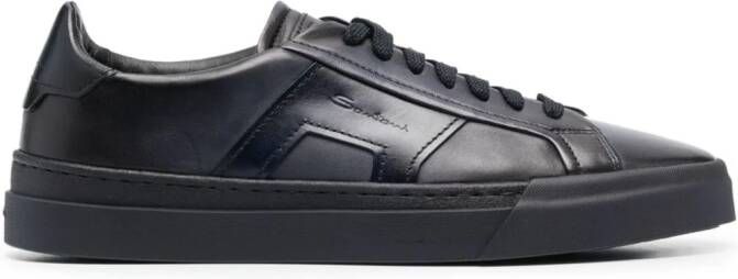 Santoni Double Buckle leren sneakers Blauw