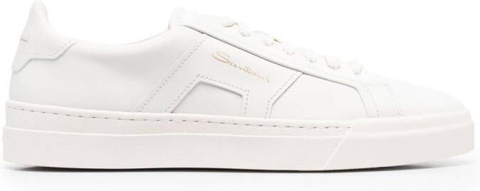 Santoni Double Buckle low-top sneakers Wit