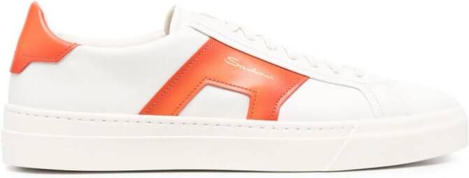 Santoni Double Buckle low-top sneakers Wit