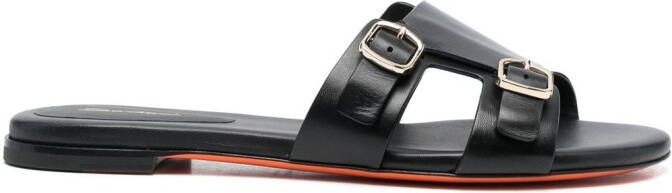 Santoni Leren sandalen Zwart