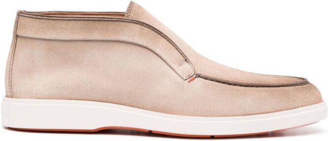 Santoni Dragon suède desert boots Beige