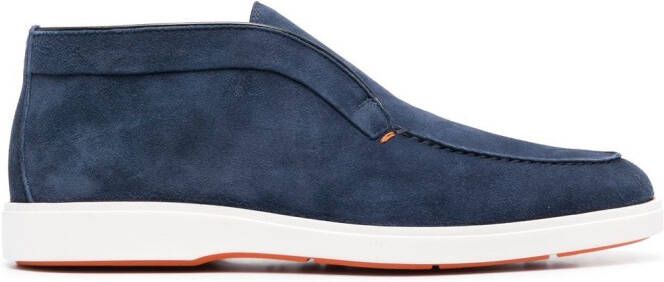 Santoni Dragon suède schoenen Blauw