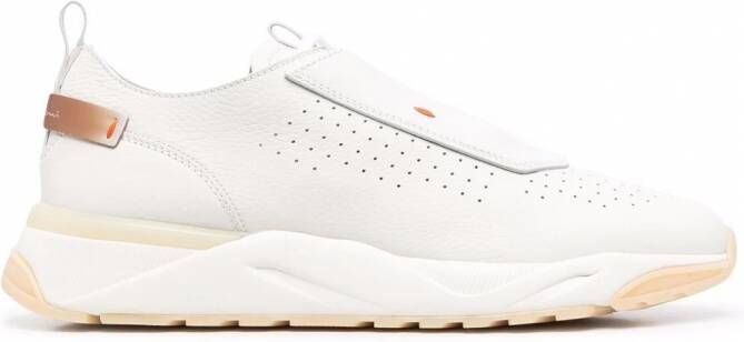 Santoni Dunghill sneakers met puntige neus Wit